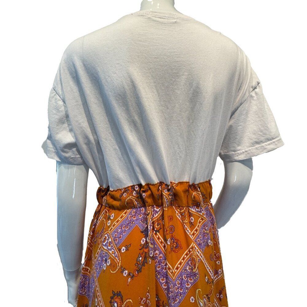Orange Patterned Maxi Dress - Picture 6 of 7
